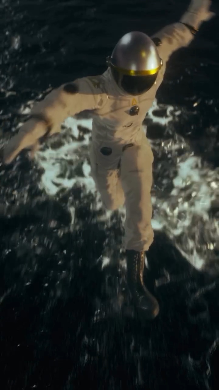 Astronaut im Whitewater – Houdini-Test – Standbild 1