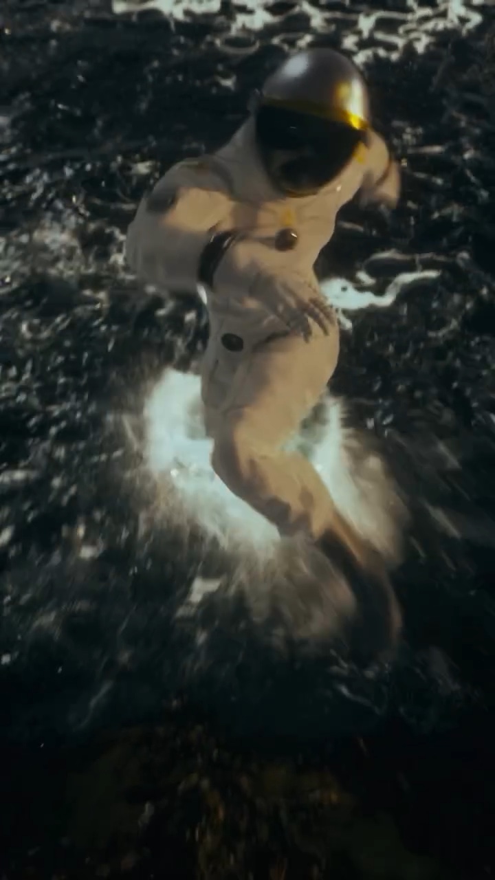 Astronaut im Whitewater – Houdini-Test – Standbild 2