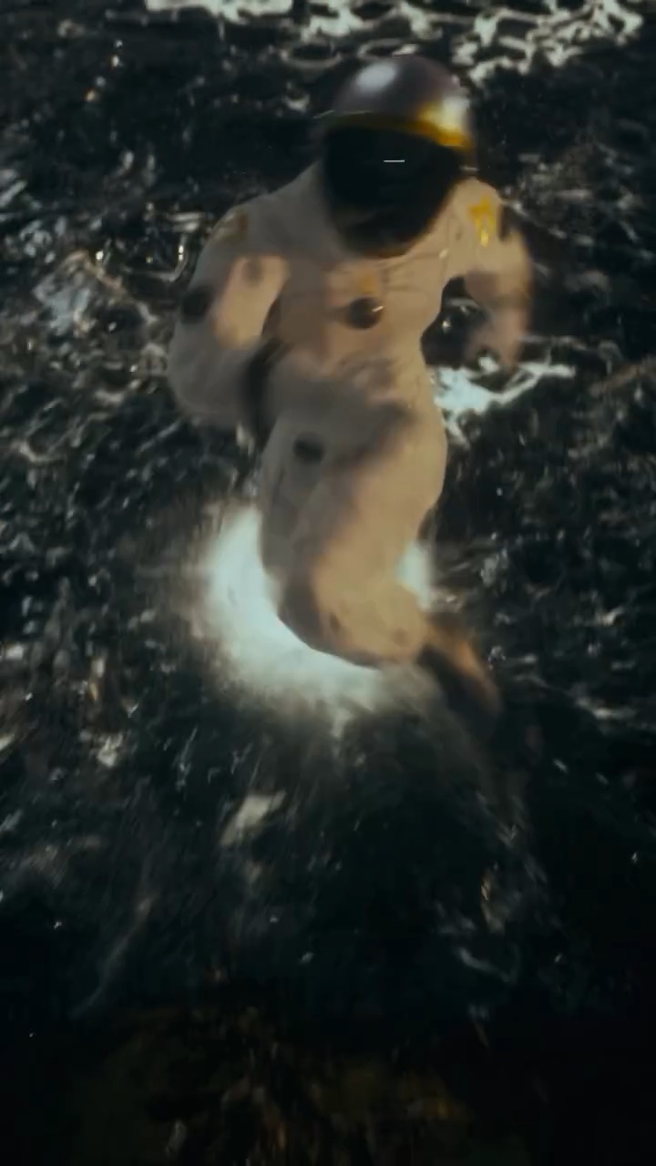 Astronaut im Whitewater – Houdini-Test – Standbild 7