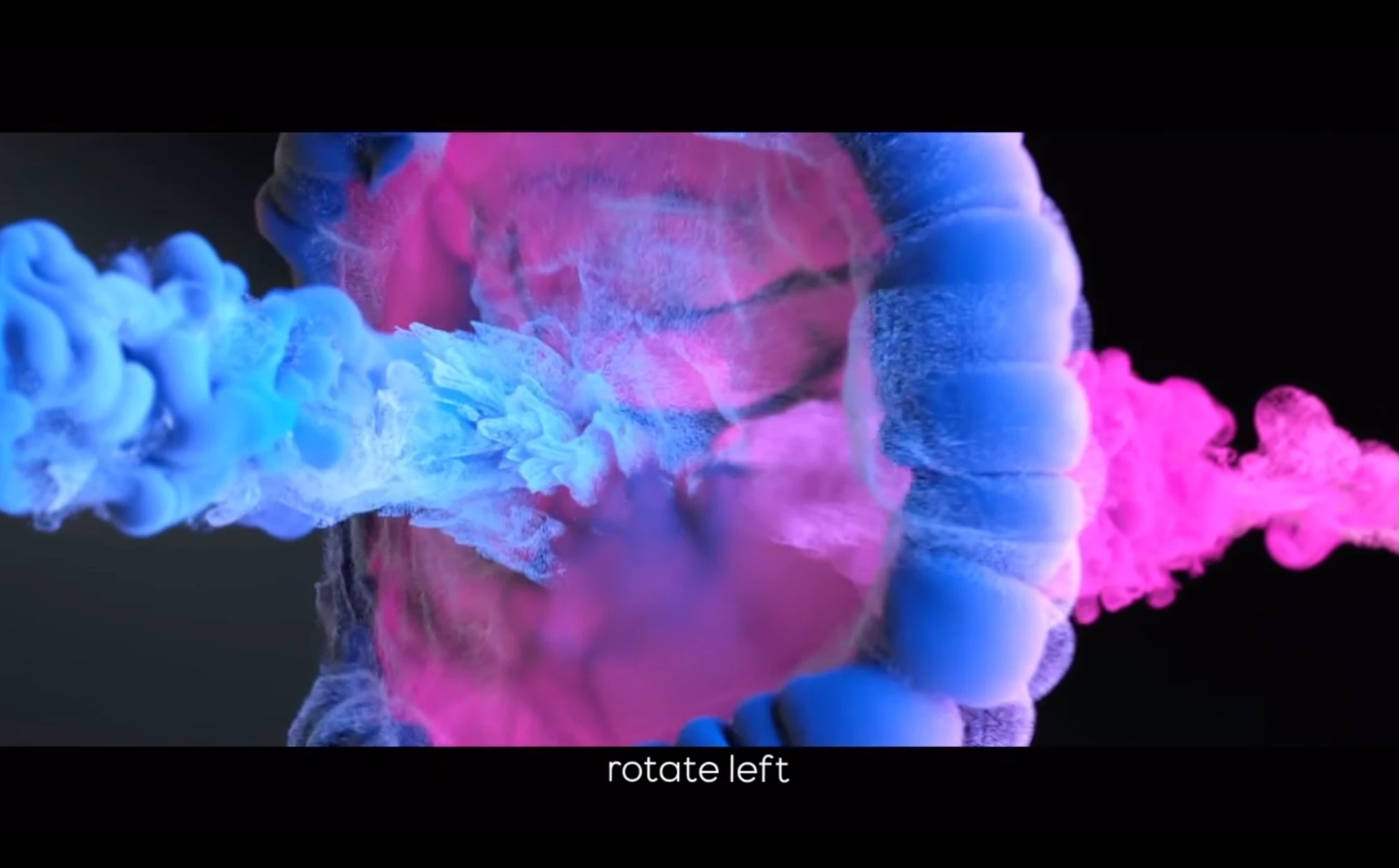 Colorful smoke around a Bosch sensor product, particle animation