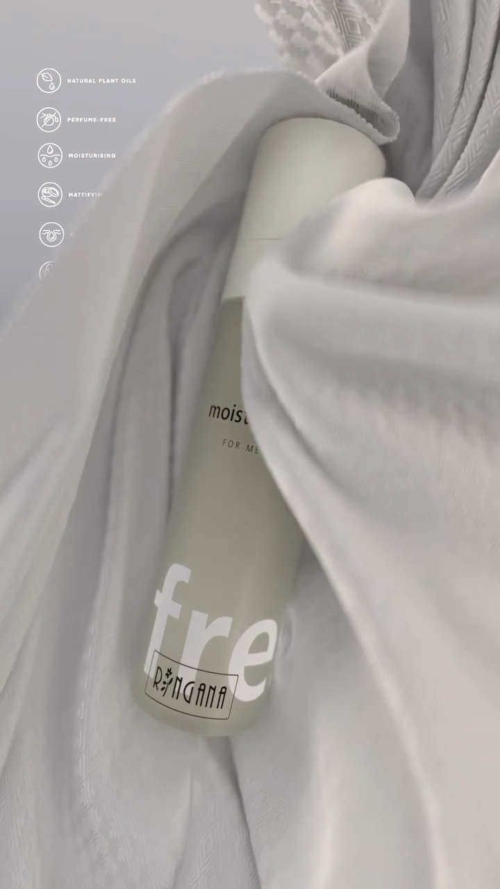 Cloth Simulation – RINGANA Moisturiser in Stoff drapiert – Standbild 5