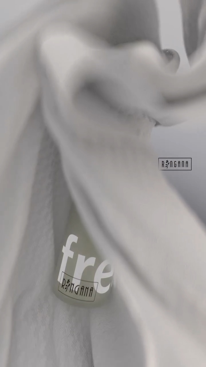 Cloth Simulation – RINGANA Moisturiser in Stoff drapiert – Standbild 7