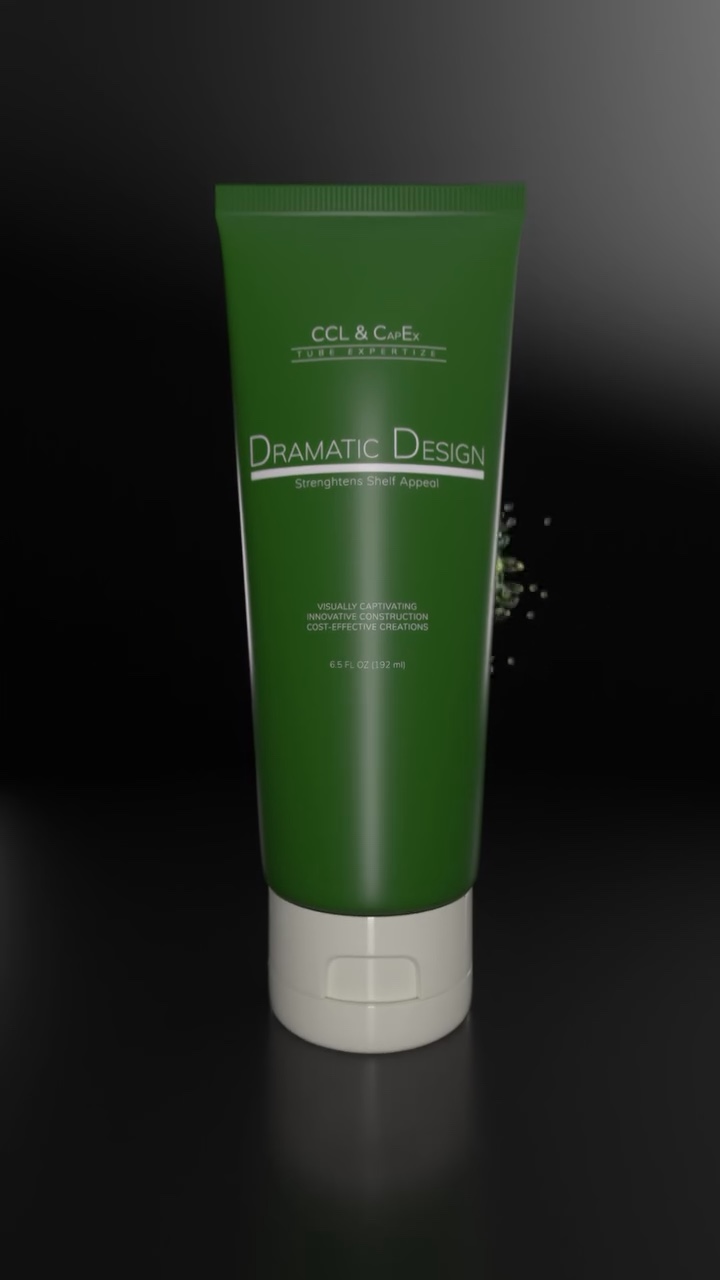 Kosmetik-Produktspot – grüner Splash mit LiquiGen – Standbild 1
