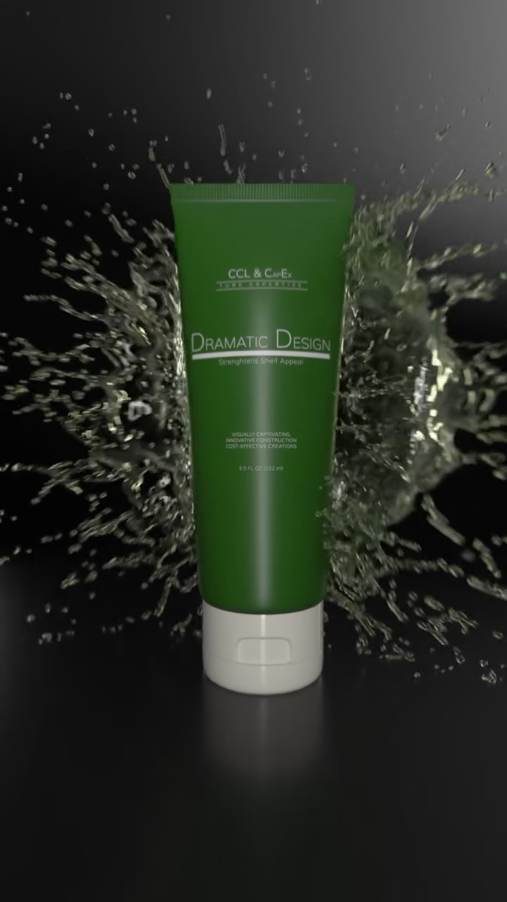 Kosmetik-Produktspot – grüner Splash mit LiquiGen – Standbild 2