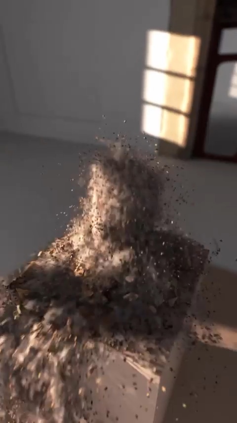 Zerfallende Büste – Destruction mit X-Particles – Standbild 3