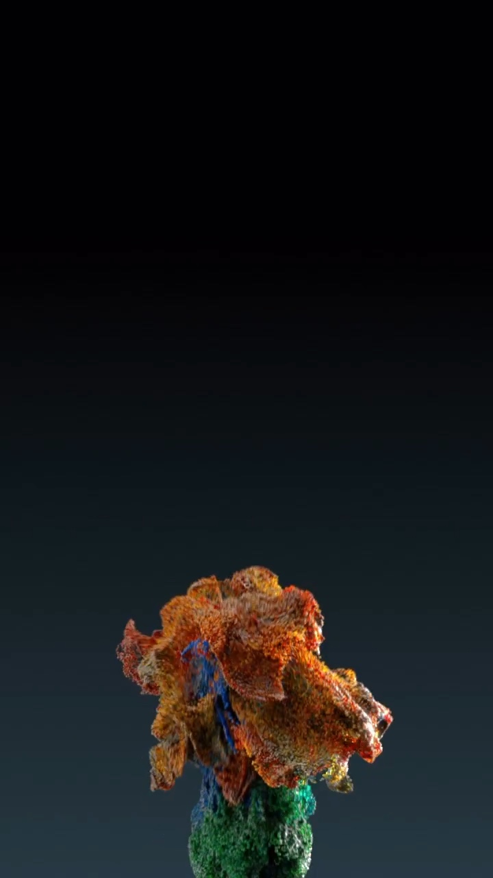 Growing Particle Form with X-Particles – Still 2