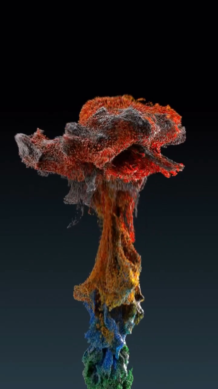 Growing Particle Form with X-Particles – Still 8